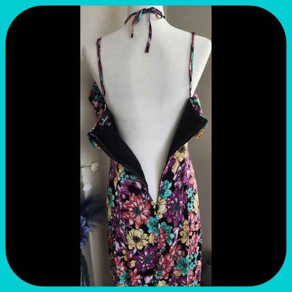 LULUS || Dynah Black Floral Print Maxi Dress (SIZE L) - Picture 9 of 9